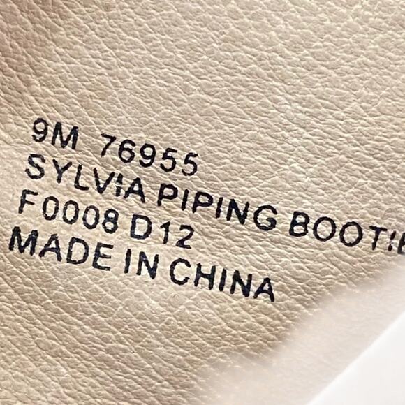 FRYE SYLVIA PIPING Bootie Boot Leather Ankle High Heel Zippers Brown Size 9 - Picture 4 of 8